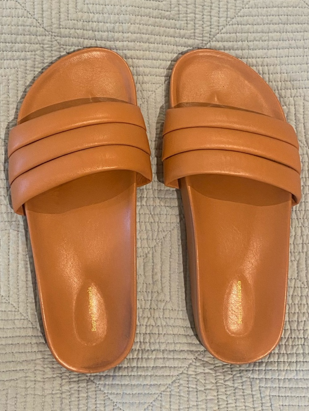 Beatrice Valenzuela Monocolor Sandalias Slides in Terracotta